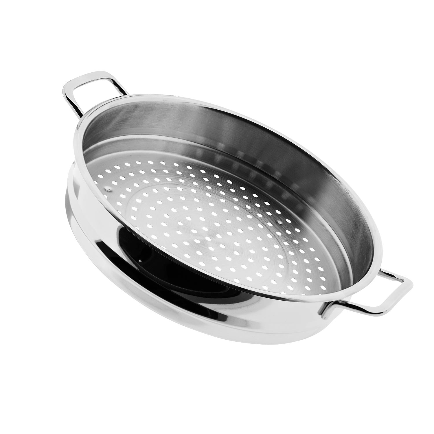 BEM stainless steel 18/10 steamer with lid, suitable for induction 6 pcs. 30 cm