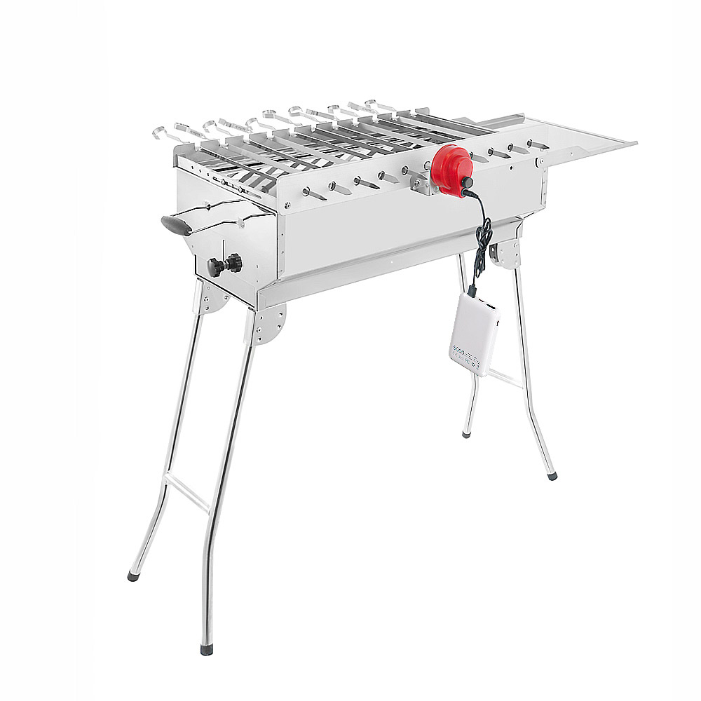 SMAK Rambo Mangal Grill Set aus Edelstahl mit Motor und Grillaufsatz