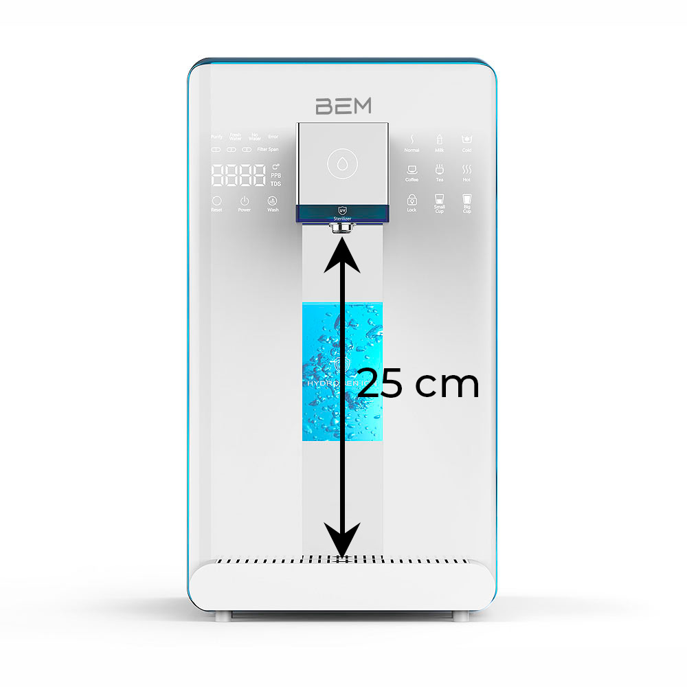 B-Ware BEM LINA Osmose Hydrogen Wasserfilter Auftischgerät mit 6 L Wassertank inkl. UV-Wasserdesinfektion