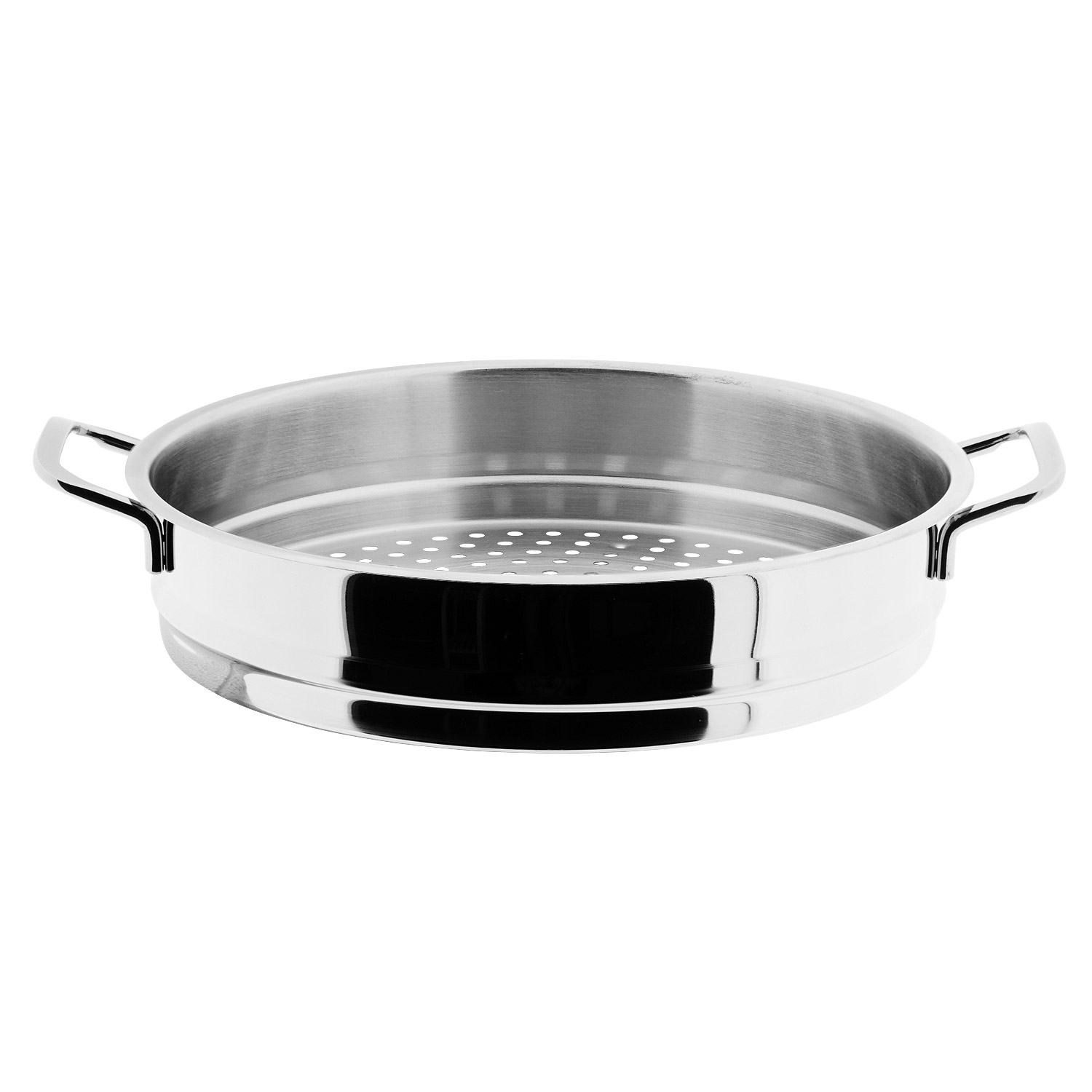 BEM stainless steel 18/10 steamer with lid, suitable for induction 6 pcs. 30 cm