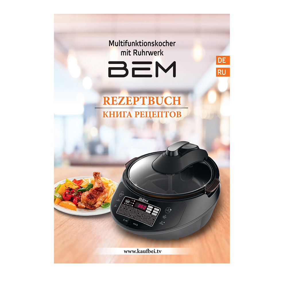 B-Ware BEM Uno multicooker with 30 cooking programs and free cookbook