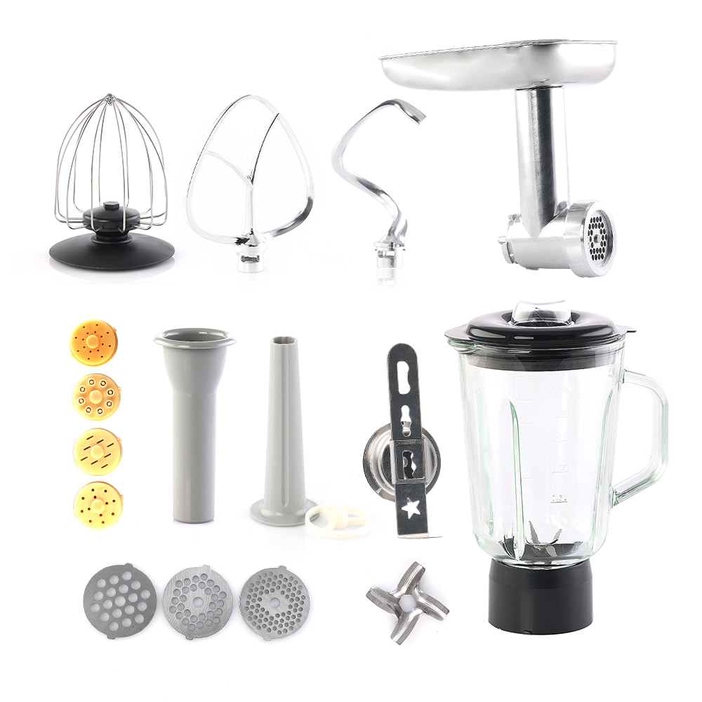 BEM Alex food processor 3 in 1 with stainless steel accessories 5 liters in red